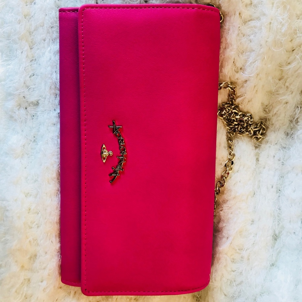 Vivienne Westwood pink wallet on chain